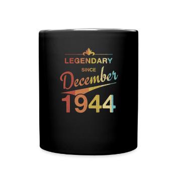 80th birthday Legendary since December 1944 - Full Colour Mug - black - Front