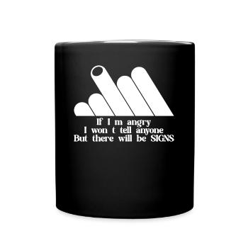 Middle Finger Misanthrope - Tasse einfarbig - Schwarz - Vorne