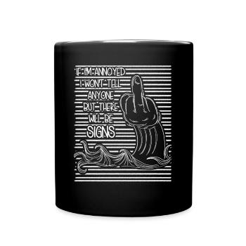 Doigt d’honneur Misanthrope Sarcasme - Mug uni - noir - Devant