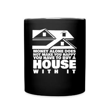 Construction de maison Pendaison de crémaillère du propriétaire - Mug uni - noir - Devant