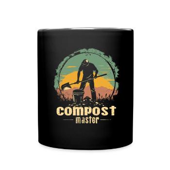 Permakultur Lebensmittel Compost - Tasse einfarbig - Schwarz - Vorne