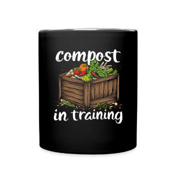 Permakultur Lebensmittel Compost - Tasse einfarbig - Schwarz - Vorne