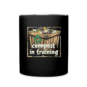 Permakultur Lebensmittel Compost - Tasse einfarbig - Schwarz - Vorne