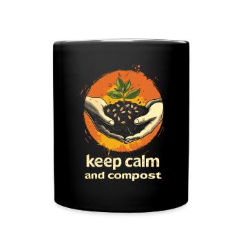 Permakultur Lebensmittel Compost - Tasse einfarbig - Schwarz - Vorne