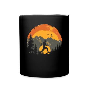 Running design for runners at the marathon - Full Colour Mug - black - Front