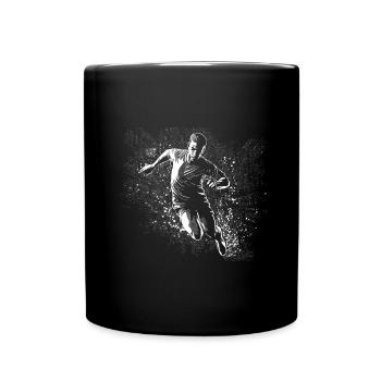 Running design for runners at the marathon - Full Colour Mug - black - Front