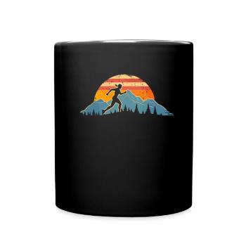 Running design for runners at the marathon - Full Colour Mug - black - Front