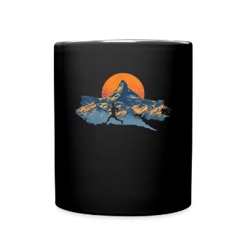 Running design for runners at the marathon - Full Colour Mug - black - Front