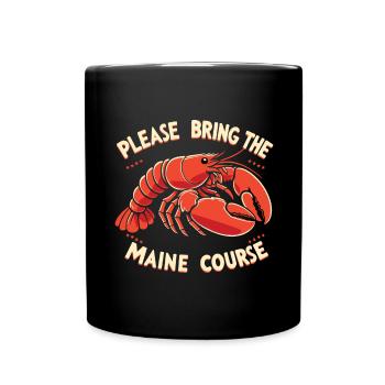 Funny Lobster Lover Pun Seafood Maine Food lover - Full Colour Mug - black - Front