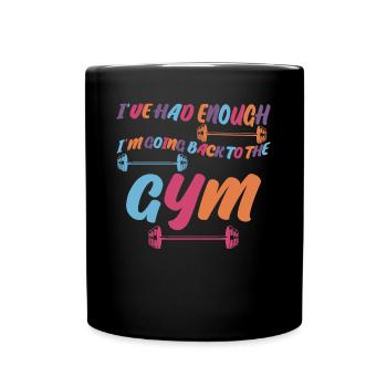 Bodybuilder Motivation Gym Bodybuilding - Full Colour Mug - black - Front