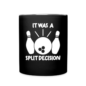 Bowling Split Bowling Ball Bowler - Tasse einfarbig - Schwarz - Vorne
