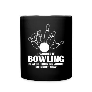 Bowling Ball Bowler - Tasse einfarbig - Schwarz - Vorne