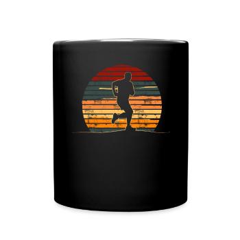 Running design for runners at the marathon - Full Colour Mug - black - Front