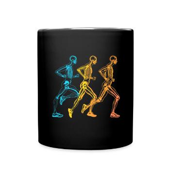 Running design for runners at the marathon - Full Colour Mug - black - Front