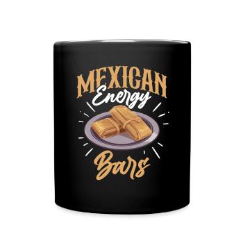 Mexikanisches Essen Tamale - Tasse einfarbig - Schwarz - Vorne