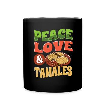 Mexikanisches Essen Tamale - Tasse einfarbig - Schwarz - Vorne