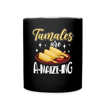 Mexikanisches Essen Tamale - Tasse einfarbig - Schwarz - Vorne