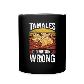Mexikanisches Essen Tamale - Tasse einfarbig - Schwarz - Vorne