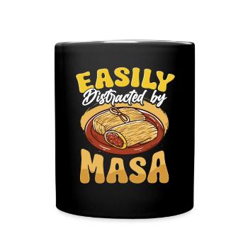 Mexikanisches Essen Tamale - Tasse einfarbig - Schwarz - Vorne