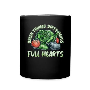 Garten biologischer Anbau Permaculture - Tasse einfarbig - Schwarz - Vorne