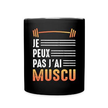 Ich kann kein Bodybuilding-Bodybuilding-Fitnessstudio haben - Tasse einfarbig - Schwarz - Vorne
