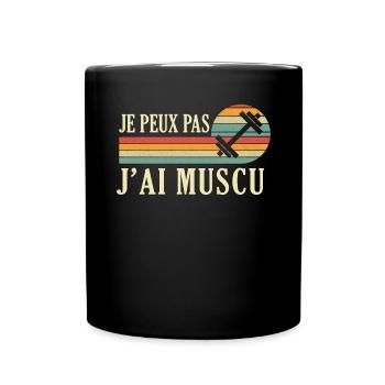 Ich kann kein Bodybuilding-Bodybuilding-Fitnessstudio haben - Tasse einfarbig - Schwarz - Vorne