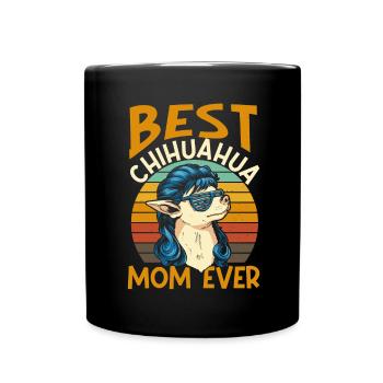 Chien Maman Maman Amoureux des chiens Rétro Meilleur - Mug uni - noir - Devant