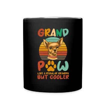 Hunde-opa-opa-pfote Wie Ein Normaler Opa, Aber - Tasse einfarbig - Schwarz - Vorne