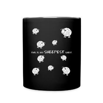 Blague sur les moutons - Mug uni - noir - Devant