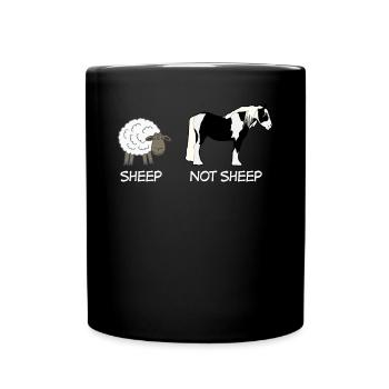 Berger éleveur de moutons et de chevaux - Mug uni - noir - Devant