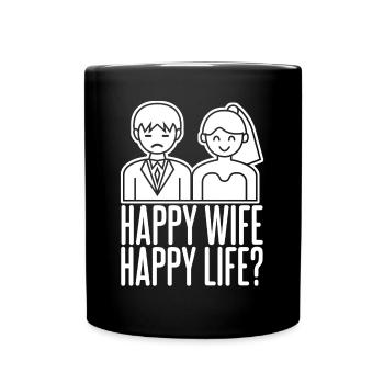 Bride Groom Best Man Wedding Groomsmen - Tasse einfarbig - Schwarz - Vorne
