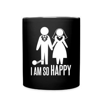 Best Man Wedding Bride Groomsmen Groom - Tasse einfarbig - Schwarz - Vorne