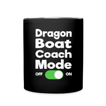 Lustiges Drachenboot-paddel - Tasse einfarbig - Schwarz - Vorne