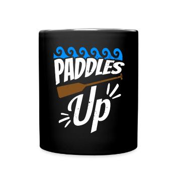 Lustiges Drachenboot-paddel - Tasse einfarbig - Schwarz - Vorne