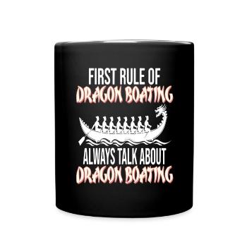 Drôle de pagaie de bateau-dragon - Mug uni - noir - Devant