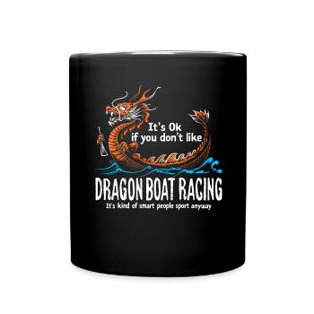 Funny Dragon Boat Paddle - Full Colour Mug - black - Front
