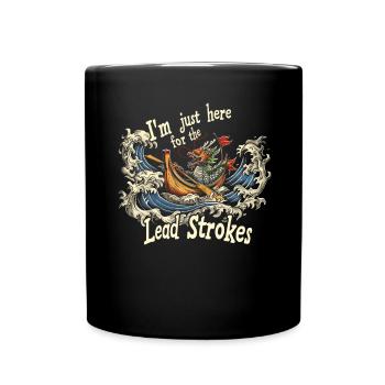 Funny Dragon Boat Paddle - Full Colour Mug - black - Front