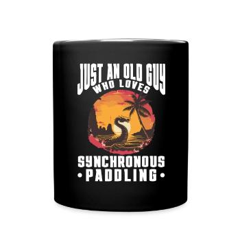 Lustiges Drachenboot-paddel - Tasse einfarbig - Schwarz - Vorne