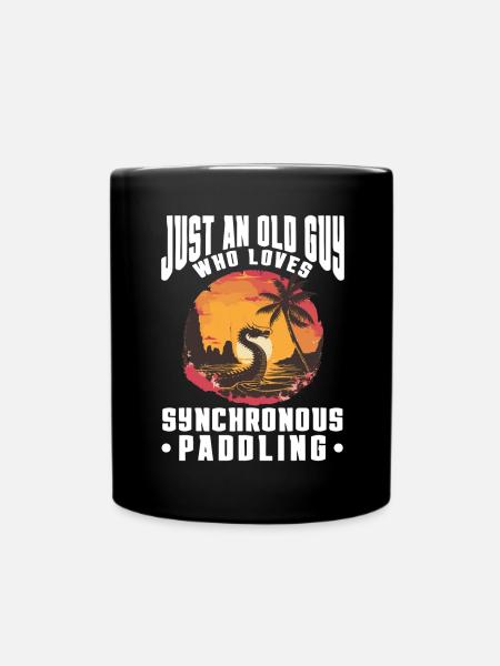 Lustiges Drachenboot-paddel - Tasse einfarbig - Schwarz