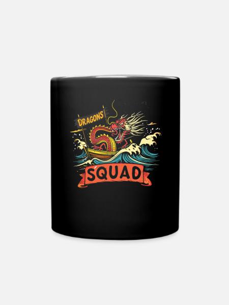Lustiges Drachenboot-paddel - Tasse einfarbig - Schwarz