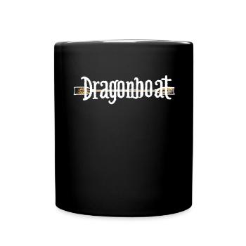 Funny Dragon Boat Paddle - Full Colour Mug - black - Front
