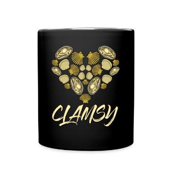 Palourdes Coeur Palourde Coquillages Coquillages - Mug uni - noir - Devant