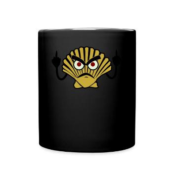 Middle Finger Clams Clam Seashell - Tasse einfarbig - Schwarz - Vorne