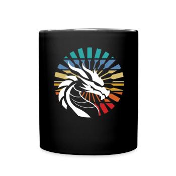 Drôle de pagaie de bateau-dragon - Mug uni - noir - Devant