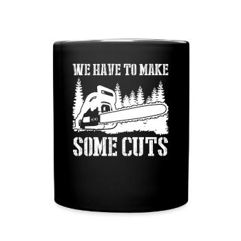 Tronçonneuse Tronçonneuse Bois de chauffage Bois de chauffage - Mug uni - noir - Devant