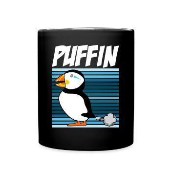 Puffins Farting Puffin - Full Colour Mug - black - Front