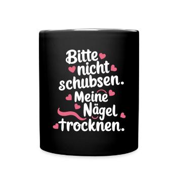 Drying Nails Nail Art Beautician Funny - Full Colour Mug - black - Front