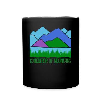 Mountain Trekking Hiker Hiking Mountains - Full Colour Mug - black - Front