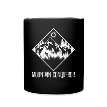 Hiker Hiking Mountains Mountain Trekking - Full Colour Mug - black - Front