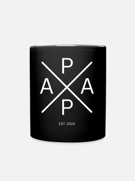 Papa Est. 2024 Cadeau Père - Mug uni - noir